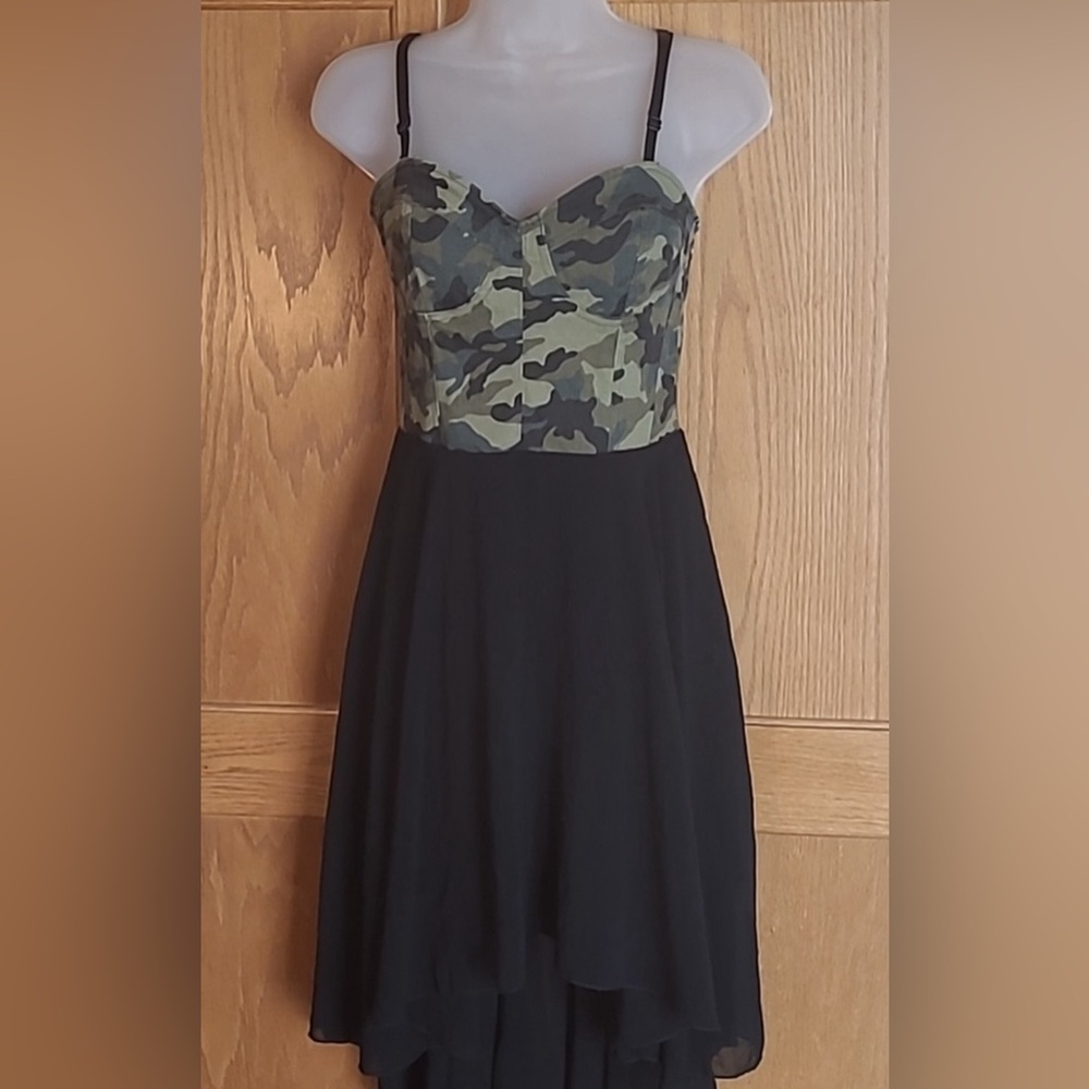 Love Culture A-line Chiffon Camo Dress Size M